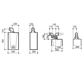 Caldera de gas de condensación Baxi Platinum Compact 26/26 F ECO