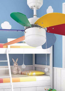 ventilador de techo infantil de colores