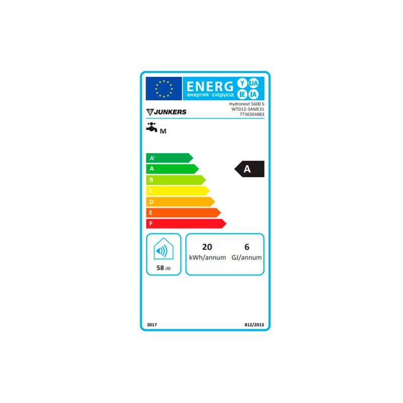 Clase eficiencia energética Hydronext 5700 S WTD
